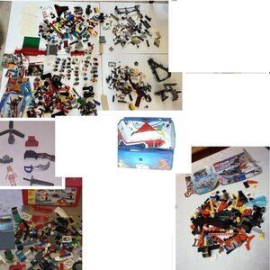 HUGE Lego Lot Star Wars Bin Brickmaster Bionicle Red tub Mixed Parts MINIFIGURES